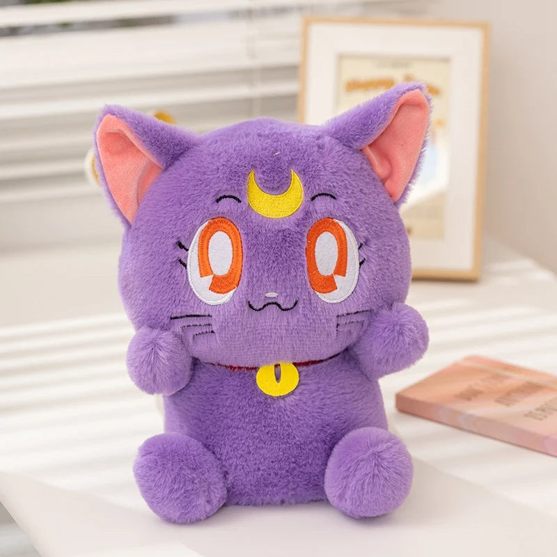 Japan Anime Sailor Moon Plush Cat Toys Kitten Stuffed Doll Girlish Kawaii Room Decor Stuffed Kawaii Gifts For Girlfriend