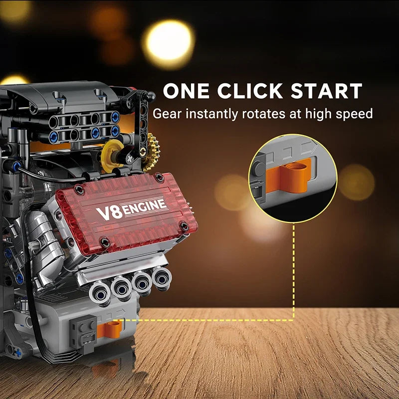 V8 Engine Building Blocks – Mechanical Model Construction Kit