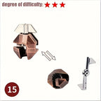 Metal Brain Teaser Puzzle – Challenging 3D Geometric Game