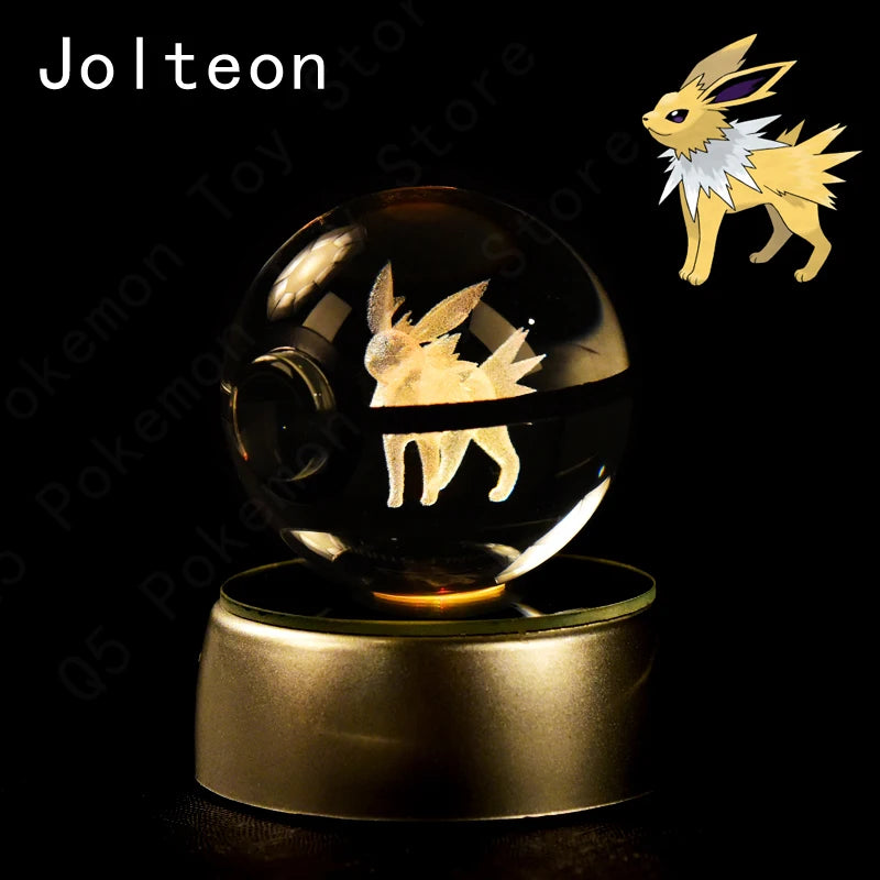 3D Crystal Ball Night Light Glass LED Collectible Lamp