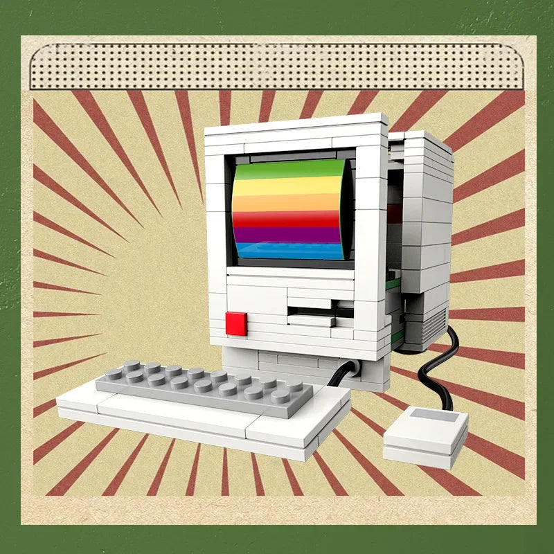 Retro Building Blocks Set – DIY Vintage Appliance Models