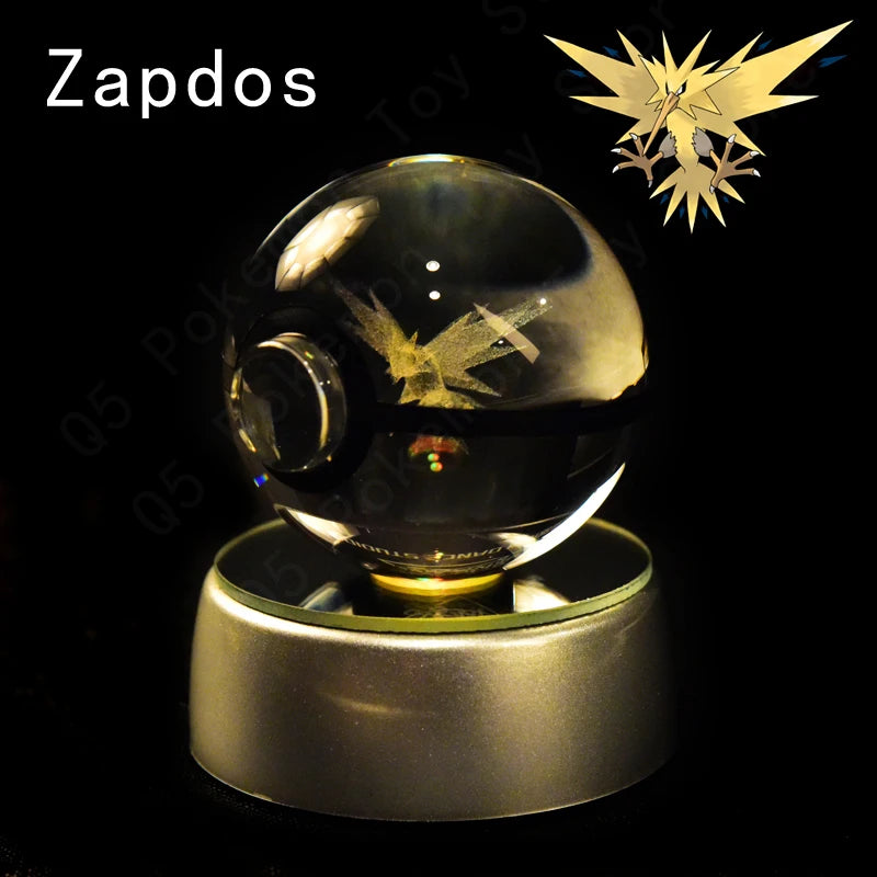 3D Crystal Ball Night Light – Glass LED Display Lamp