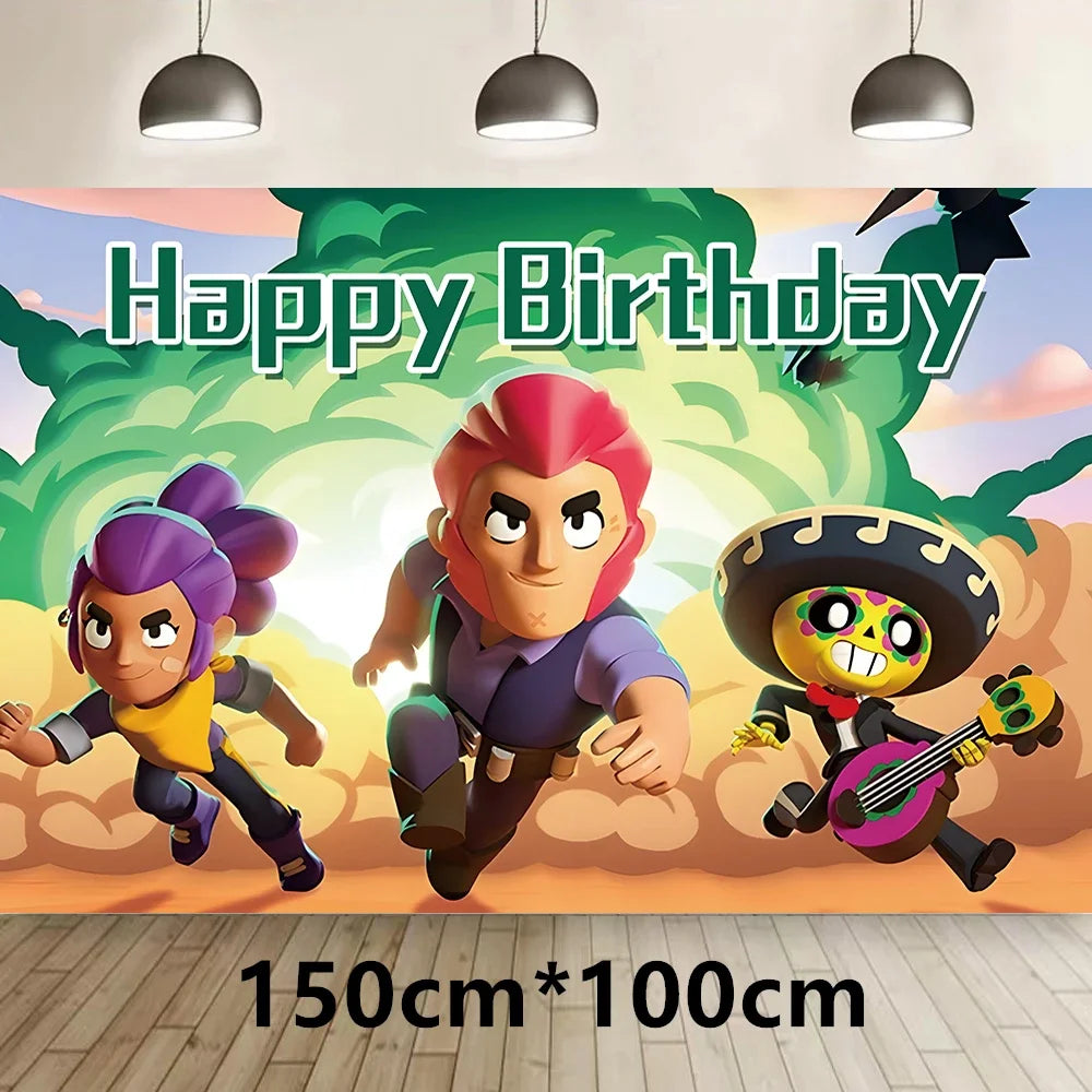 Birthday Party Decorations Set – Banner, Balloons & Cake Toppers