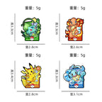 4pcs Cartoon Charmander Enamel Pins Metal Brooches Lapel Badges for Backpack Clothes Jewelry Accessory Gift for Friends