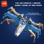 1271-Piece Space Fighter Building Blocks Set with LED Lights