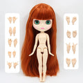 1/6 BJD Doll 30cm Red Brown Hair Jointed Body – Collectible Fashion Doll