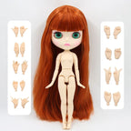 1/6 BJD Doll 30cm Red Brown Hair Jointed Body – Collectible Fashion Doll