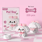 Mini Pet Building Blocks Dog & Cat Model Set