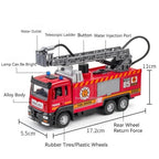 1:32 Fire Truck Toy – Diecast Ladder Model with Sound & Light
