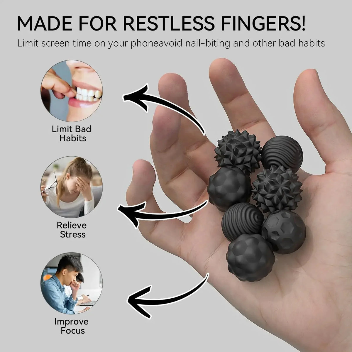 Magnetic Sensory Balls Fidget Toy for Stress Relief & Sensory Play