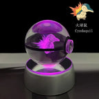 3D Crystal Ball Night Light – LED Decorative Display Lamp