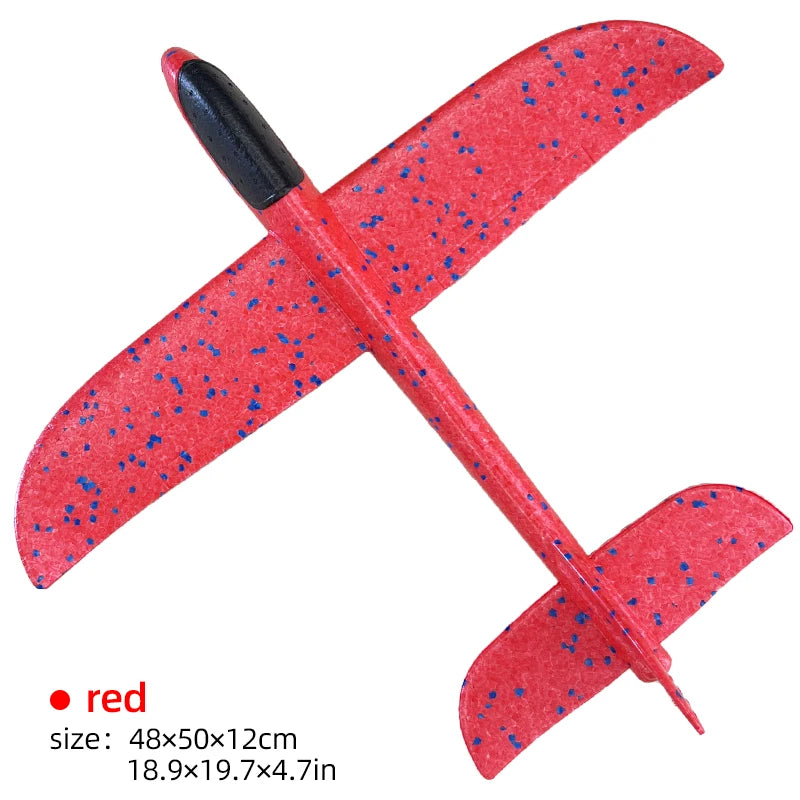 50/33CM Big Foam Plane Glider Hand Throw Airplane LED Inertial EPP Bubble Planes Outdoor Launch Kids Toys for Children Boys Gift