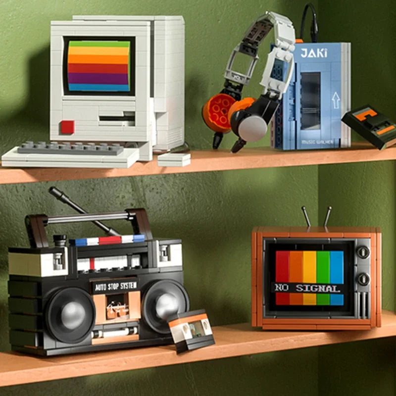 Retro Building Blocks Set – DIY Vintage Appliance Models