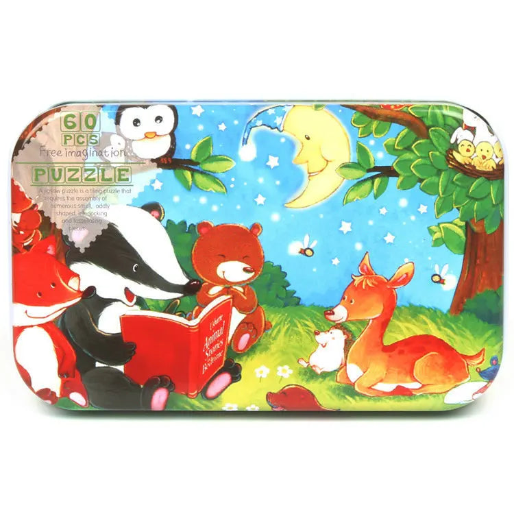 Wooden Jigsaw Puzzle – 60-Piece Animal Toy