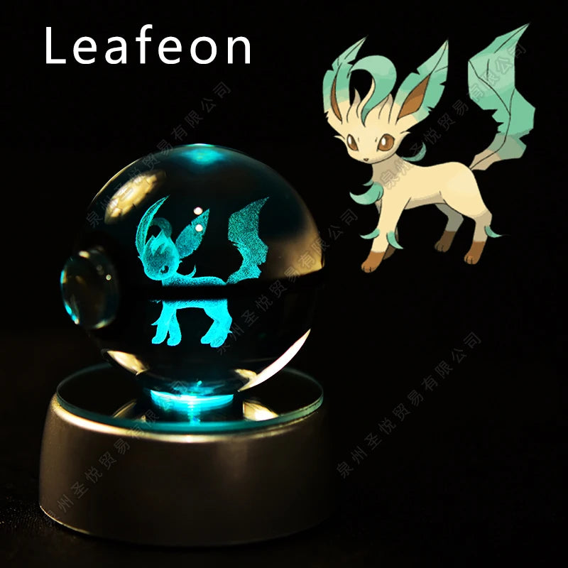 3D Crystal Ball Night Light – LED Glass Decorative Lamp