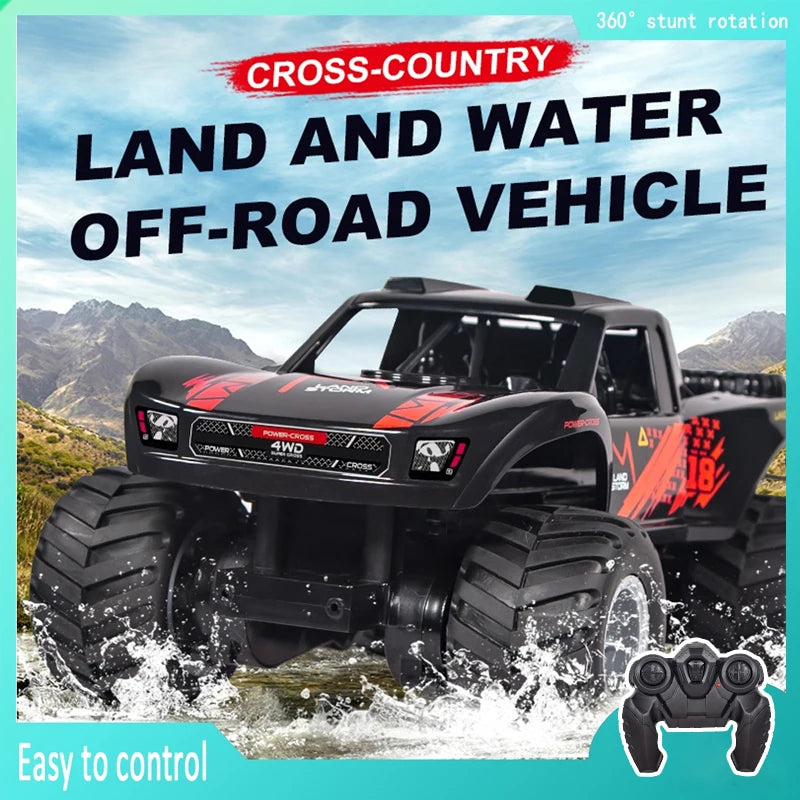 Amphibious RC Car 4WD Stunt Vehicle with 2.4G Remote Control