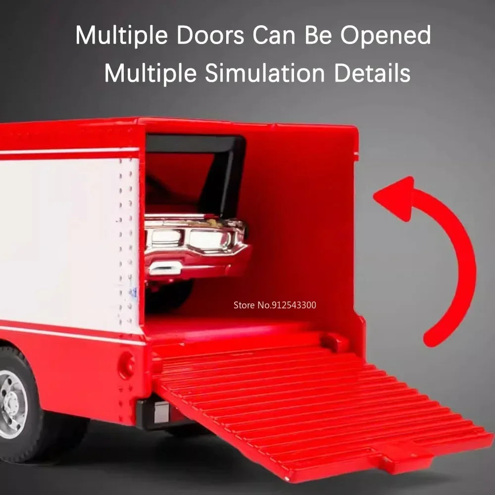 Diecast Trailer – 1:64 Metal Pull-Back Toy