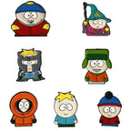 7Pcs/Set Cartoon TV Movie Cartman Figure Badges - Cute Lapel Pins for Backpacks, Clothes & Jewelry Accessories    （
