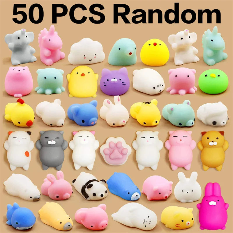 Mochi Squishies – Kawaii Mini Animal Squeeze Fidget Toys