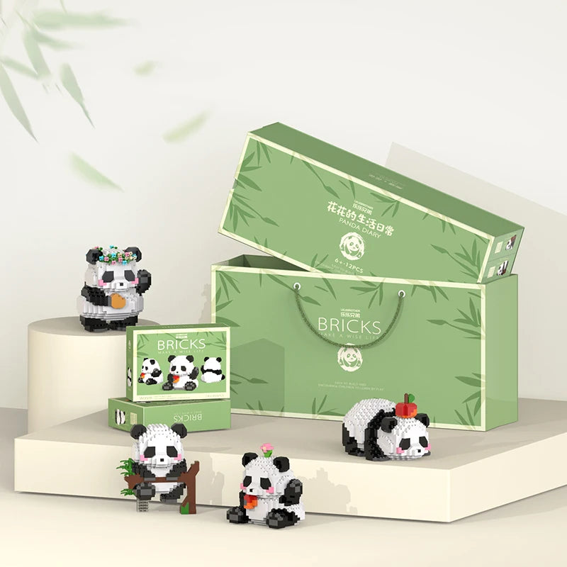 Panda Building Blocks – Mini Animal DIY Set