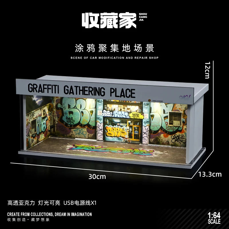 1:64 Model Car Parking Garage – Miniature Display Scene