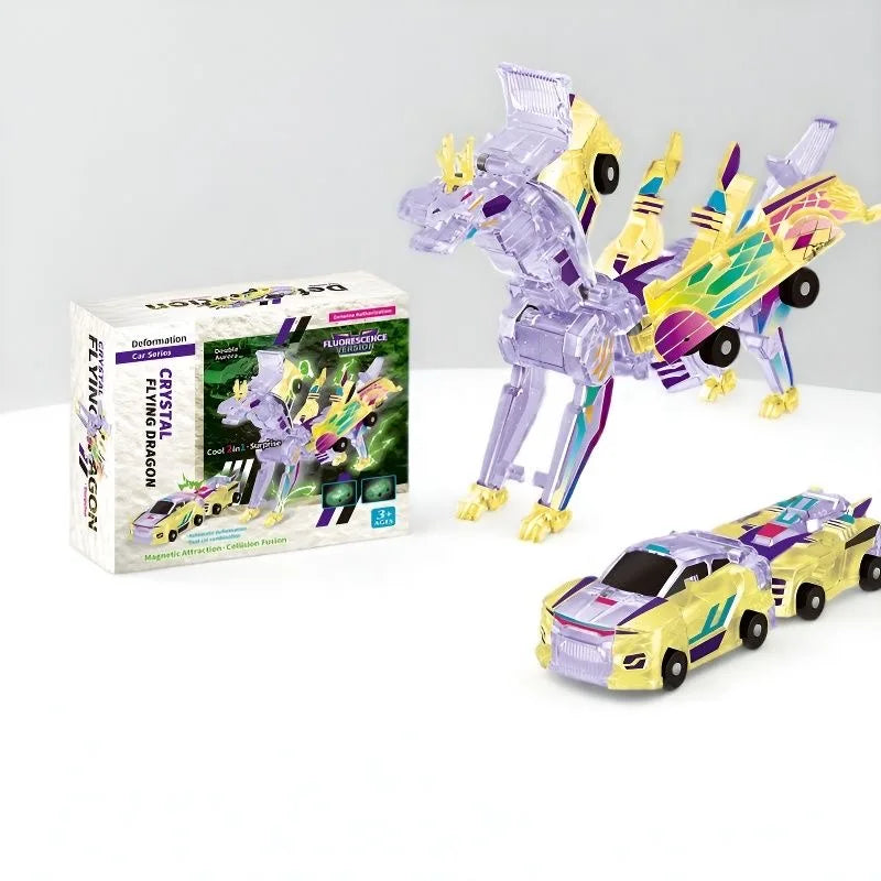 Transforming Car Toy – 2 in 1 Magnetic DIY Vehicle