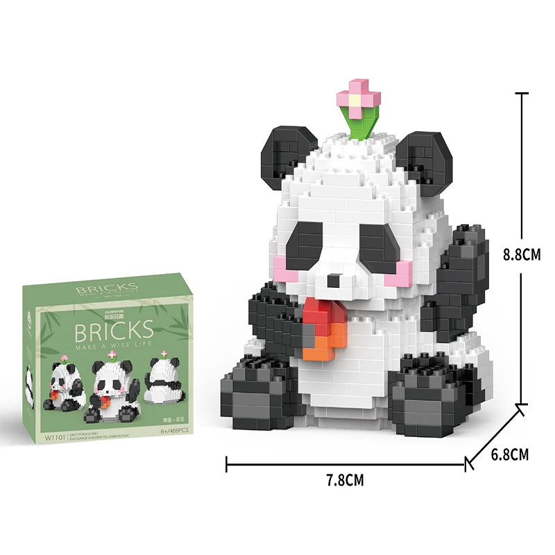 Panda Building Blocks – Mini Animal DIY Set