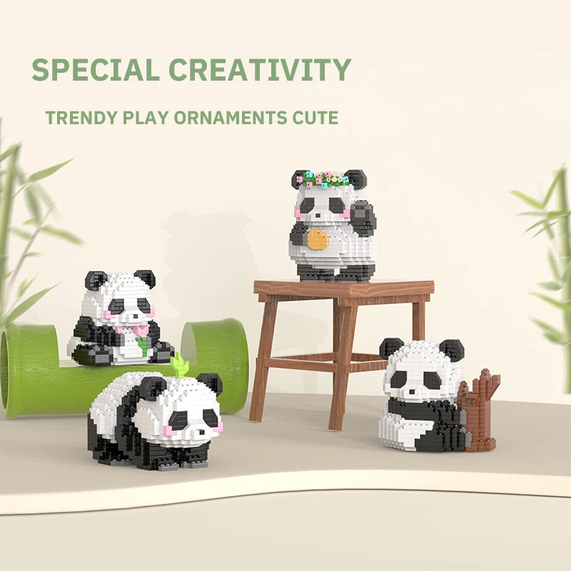 Panda Building Blocks – Mini Animal DIY Set