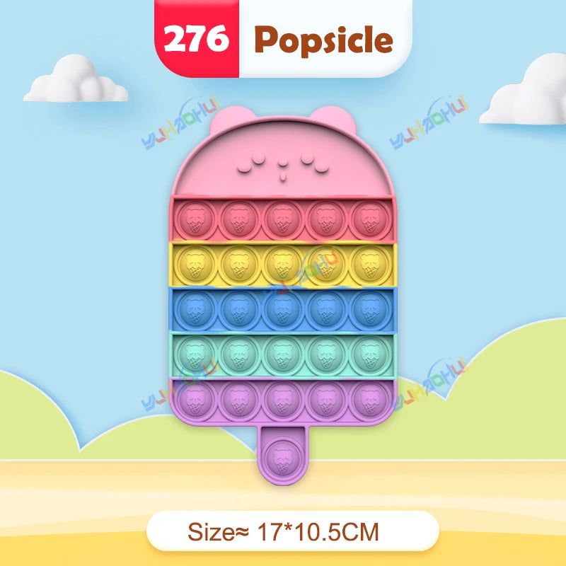 Pop It Fidget Toy – Rainbow Bubble Push Pop Sensory Toy