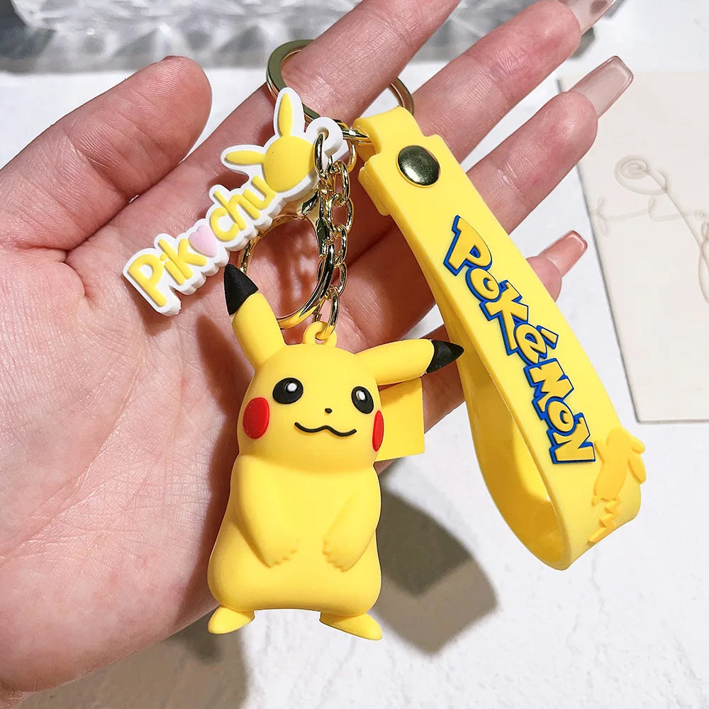 Pikachu Keychain Cute Silicone Character Bag Pendant