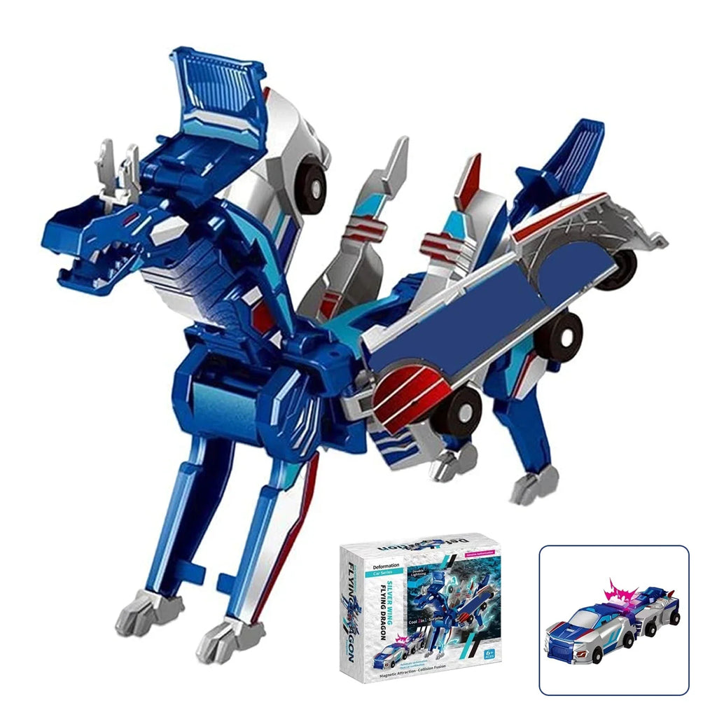 Transforming Car Toy – 2 in 1 Magnetic DIY Vehicle