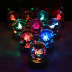 3D Crystal Ball Night Light – LED Decorative Display Lamp
