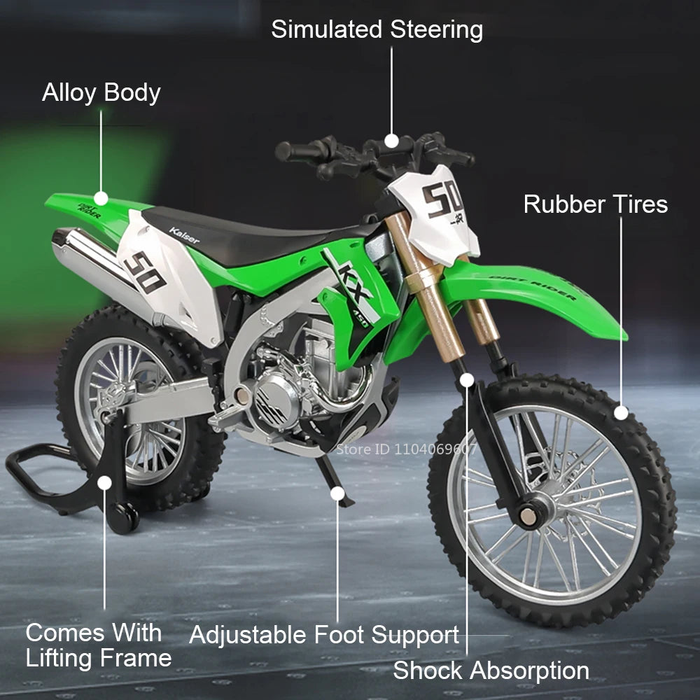1:12 Diecast Motorcycle – Alloy Pull Back Model