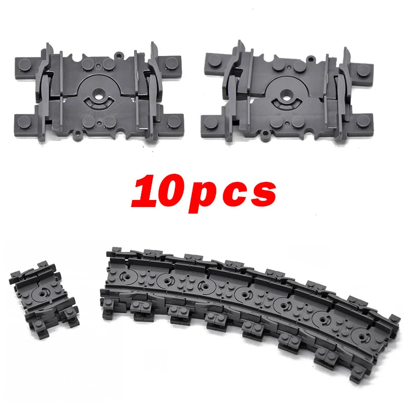 Flexible Train Track Building Blocks – Curved & Straight Rail Set