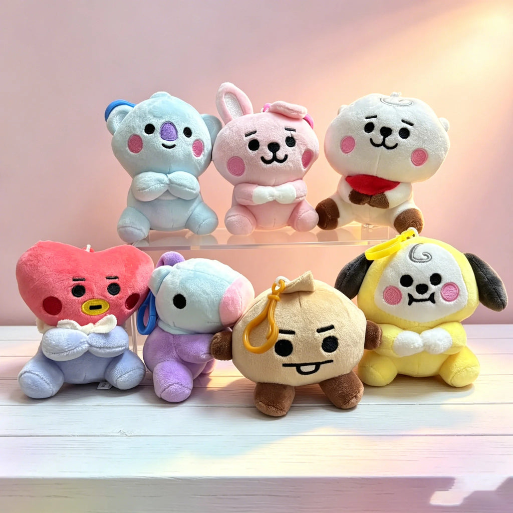 Hot B-T-21 Plush Toy Tata Koay Shooky Mang Cooky Cartoon Animal Backpack Key Mobile Phone Pendant Office Toys Friend Gift