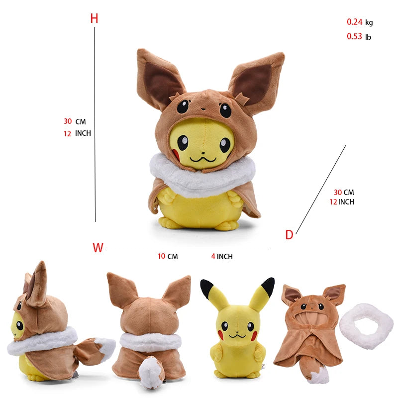 20-30cm Pikachu Plush Toy Character Stuffed Animal