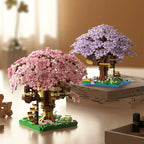 Cherry Blossom Building Blocks – Purple Tree House Model Set