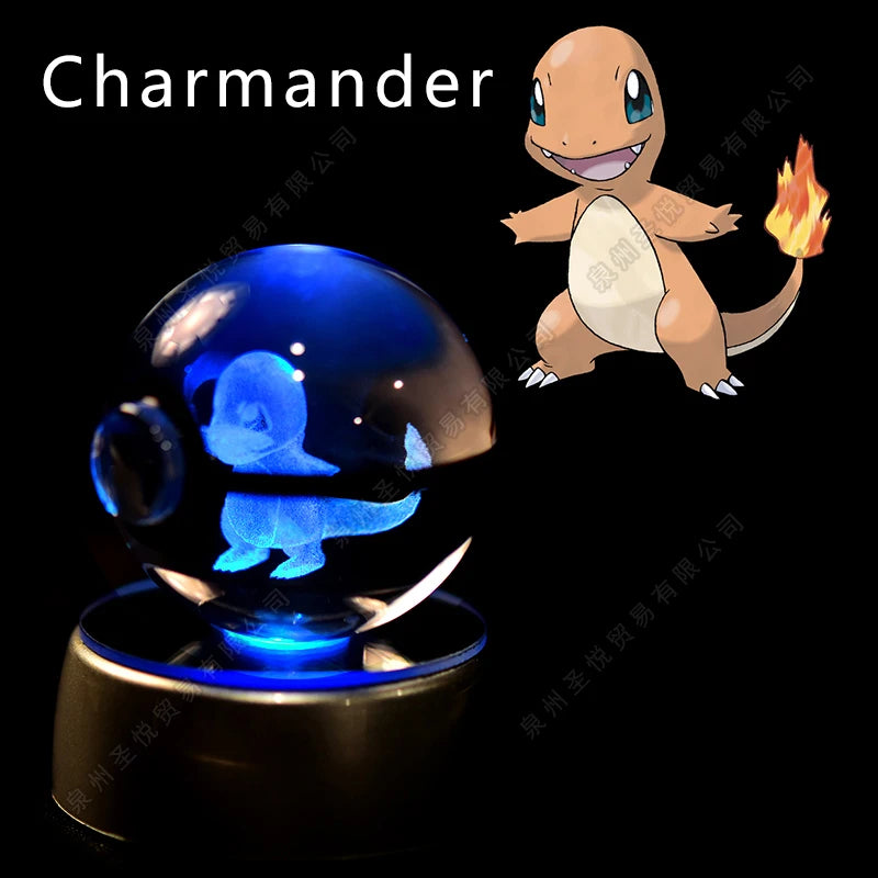 3D Crystal Ball Night Light – LED Glass Decorative Lamp
