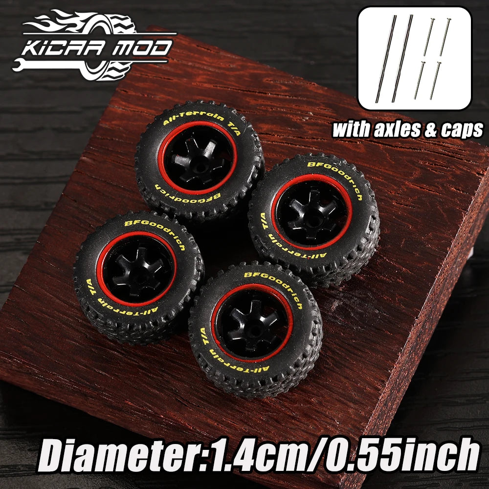 1:64 Model Car Wheels – Off-Road Rivet Tire Set