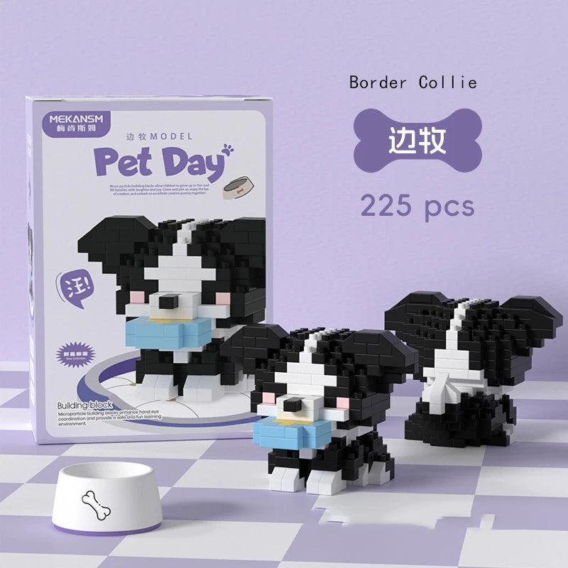 Mini Pet Building Blocks Dog & Cat Model Set