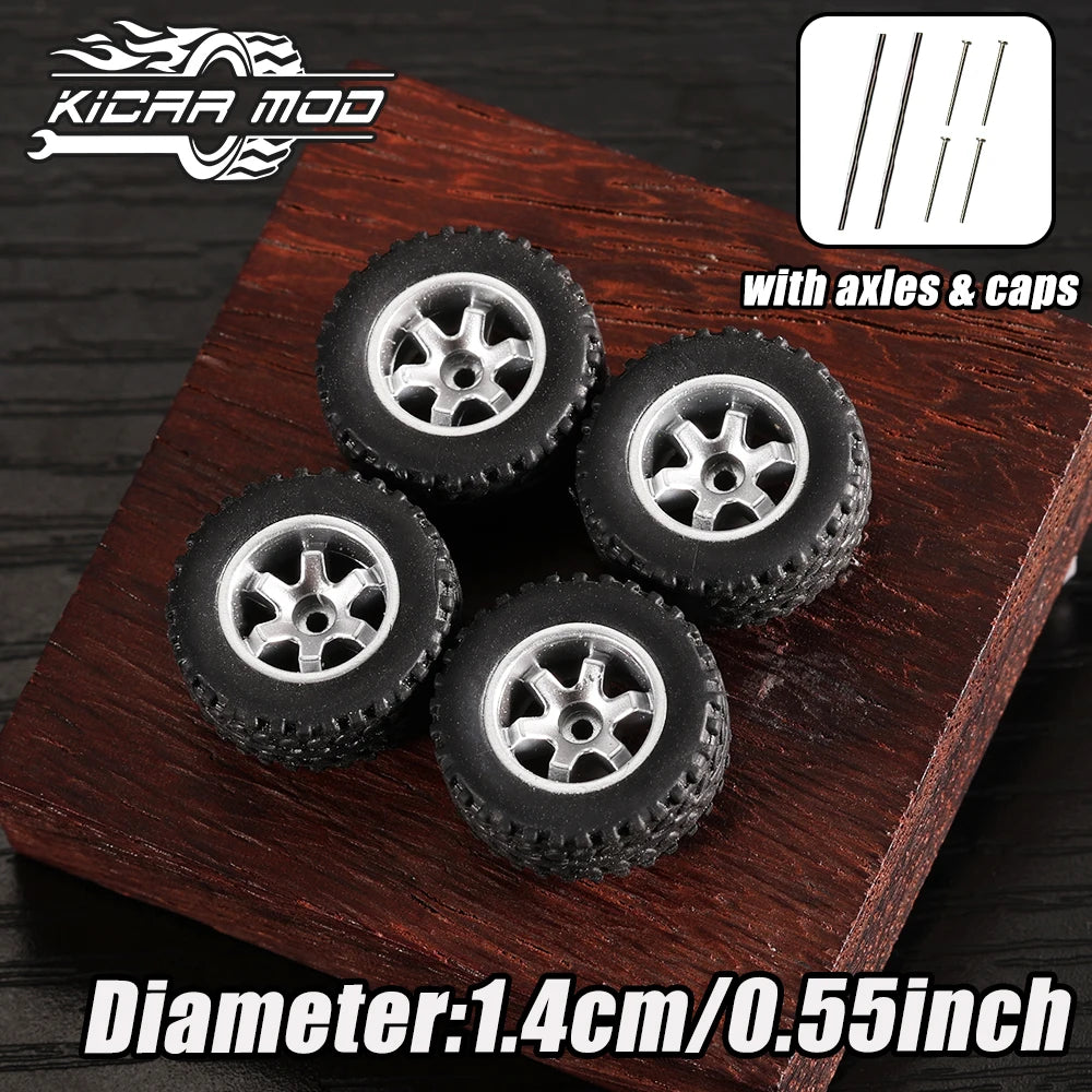 1:64 Model Car Wheels – Off-Road Rivet Tire Set