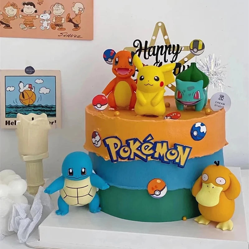 Anime Cake Topper Set – 13-Piece PVC Figure Decorations