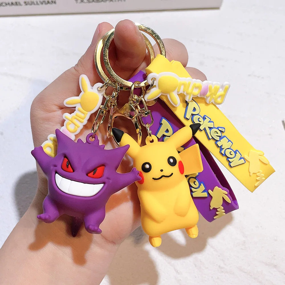 Pikachu Keychain Cute Silicone Character Bag Pendant