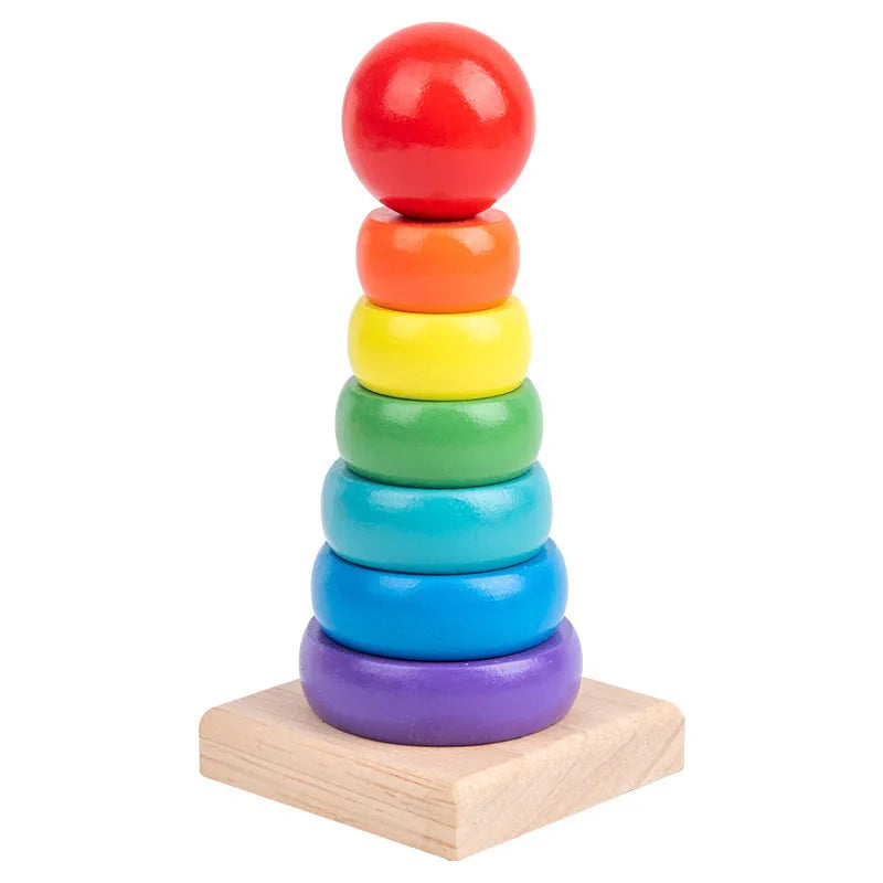 Wooden Shape Sorting Toy – Montessori Color Matching Puzzle