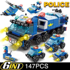 City Building Blocks – 6-in-1 Vehicle Set