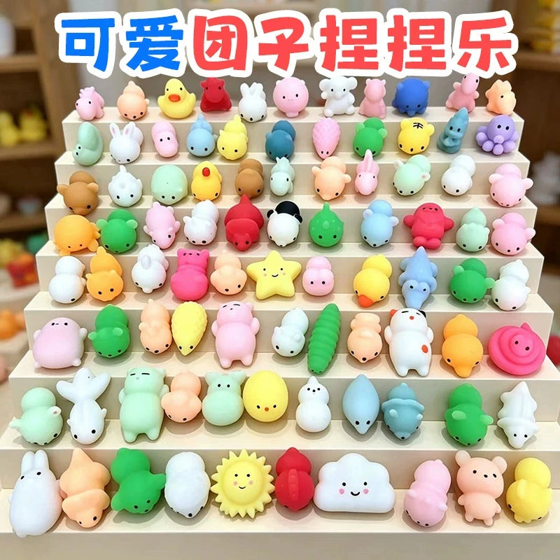 Mochi Squishies – Kawaii Mini Animal Squeeze Fidget Toys