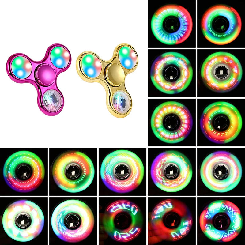 LED Glow Fidget Spinner – Light Up Gyro Toy
