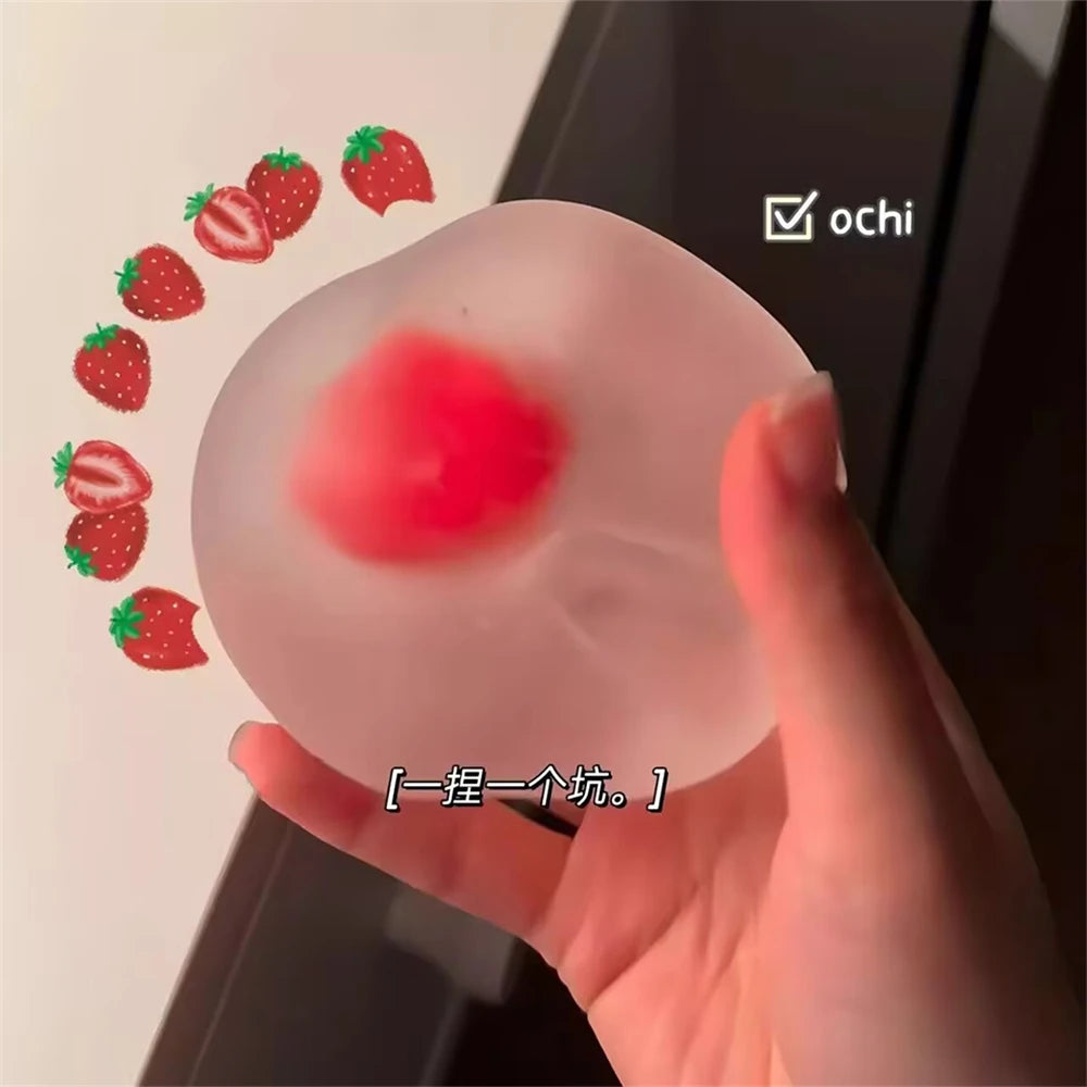 Blue Maltose Squishy Toys Anti Stress Sensory Fidgets Toy Soft Simulated Transparent Blue Maltose Slow-rebound Decompression Toy