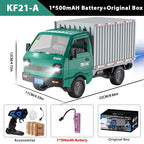 Mini Remote Control Truck 1:18 RC Cargo Van with LED Lights