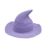 Halloween Witch Hat Long Point Hat Knitted Cap for Women Halloween Party Hat Magical Hat Festival Party Cosplay Decoration